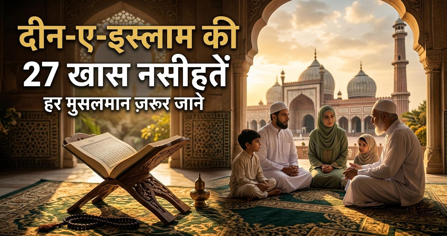 दीने इस्लाम की कुछ खास नसीहत| दीन-ए-इस्लाम की 27 खास नसीहतें | हर मुसलमान को ये बातें ज़रूर जाननी चाहिए। Deen-e-islam ki kuch khas Nasihat|Deen-e-Islam Ki 27 Khaas Naseehatein | Har Musalman Ko Ye Baatein Zaroor Jaan’ni Chahiye