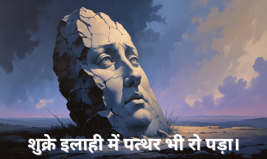 शुक्रे इलाही में पत्थर भी रो पड़ा।Shukre ilahi me paththar bhi ro pade.