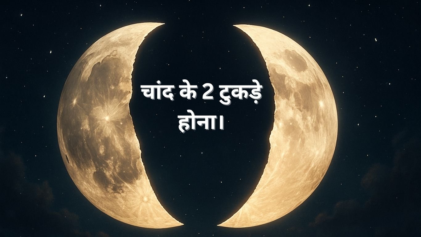चांद के 2 टुकड़े होना। Chand ke do tukde hona.