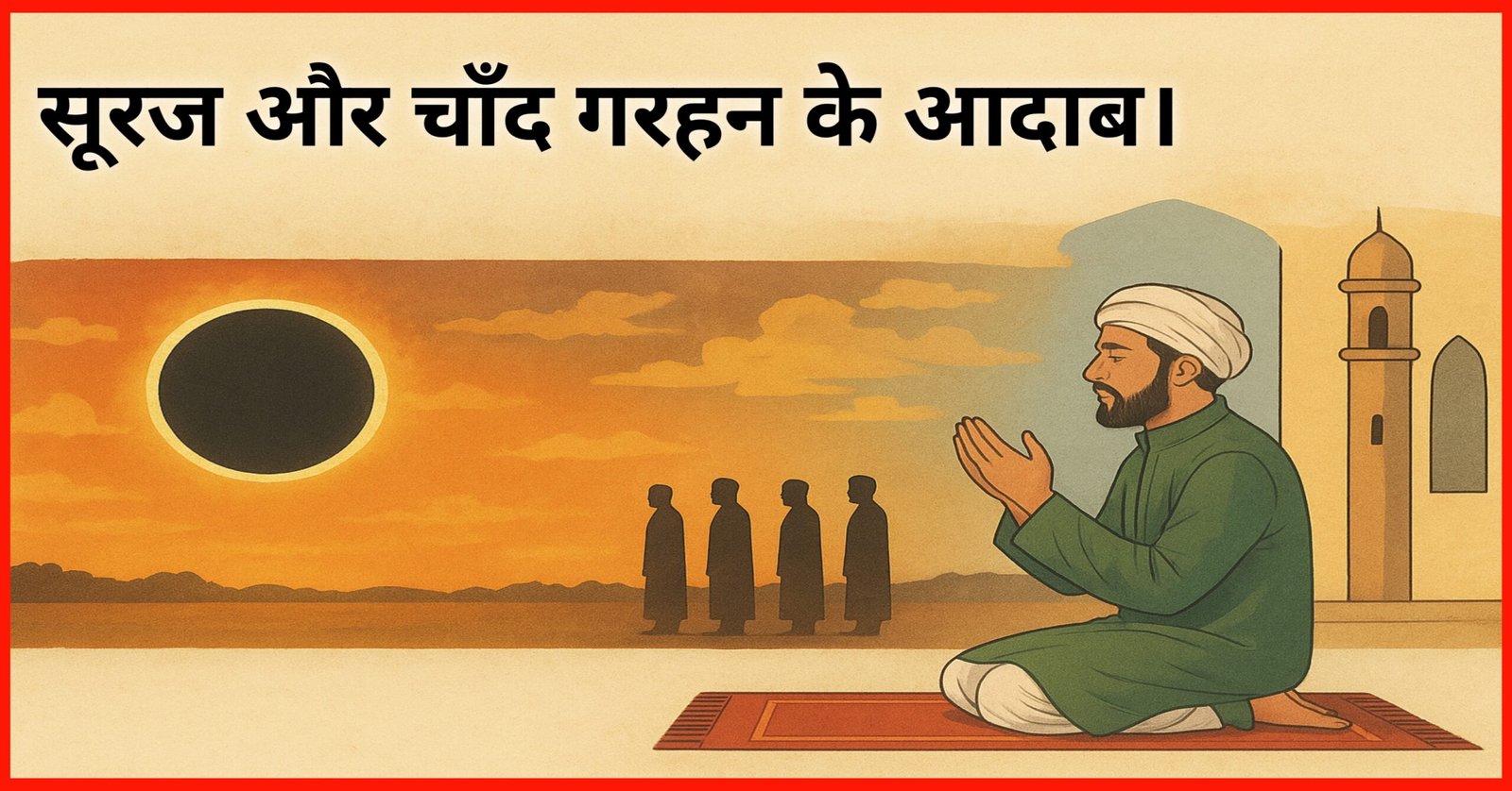 सूरज और चाँद गरहन के आदाब। Suraj aur Chand grahan ke Aadab.