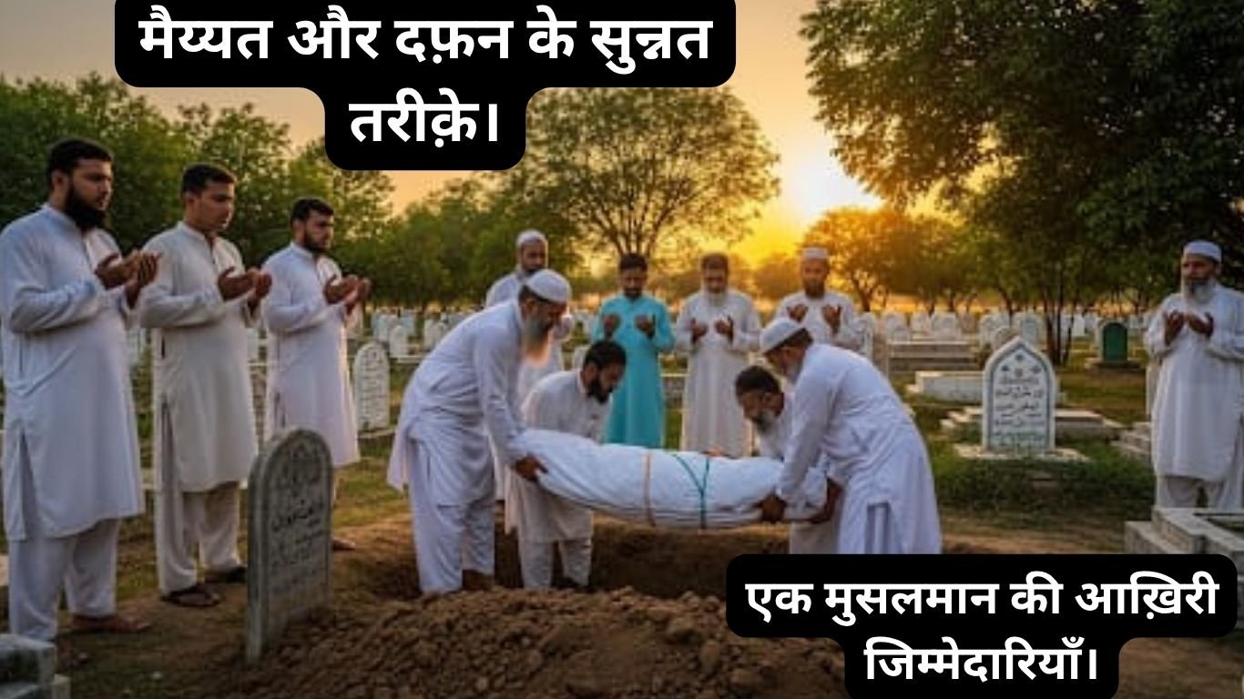 मैय्यत और दफ़न के सुन्नत तरीक़े। Maiyat aur dafan ke sunnat tarike.